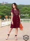 Maroon Colour Latest fancy Designer Party Casual Wear Western Cotton Stretchable Lycra One Pice Collection GROV 06
